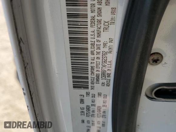 2015 Ram 1500 Tradesman with VIN 1C6RR6FTXFS623762, listed as a Copart auction lot 53432205 with 121,489 mi miles and Salvage title. Bid and sale history available at DreamBid. Image 13.