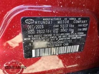 2024 Hyundai IONIQ 6 SE with VIN KMHM24AA5RA071711, listed as a Copart auction lot 46179315 with 4,621 mi miles and Salvage Title. Bid and sale history available at carsss.com. Image 12.