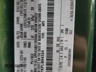 2023 Ford Bronco z VIN 1FMEE5DPXPLB64324, wystawiony jako Copart lot #52914775 z przebiegiem 22 937 mil mil oraz Szkoda całkowita • Salvage title. Historia ofert i sprzedaży dostępna na DreamBid. Obrazek 16.
