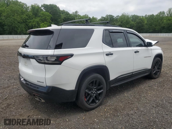 2020 Chevrolet Traverse Premier z VIN 1GNERKKW6LJ273202, wystawiony jako Copart lot #57280525 z przebiegiem 89 370 mil mil oraz Szkoda całkowita • Salvage title. Historia ofert i sprzedaży dostępna na DreamBid. Obrazek 3.