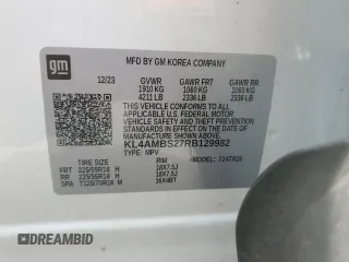 2024 Buick Encore GX Preferred with VIN KL4AMBS27RB129982, listed as a Copart auction lot 58310415 with Not provided miles and Clean title. Bid and sale history available at DreamBid. Image 13.