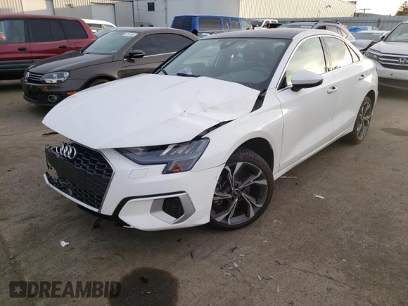 2022 Audi A3 Premium with VIN WAUAUDGY1NA018162, listed as a Copart auction lot 42932784 with 0 mi miles. Bid and sale history available at carsss.com. Image 1.