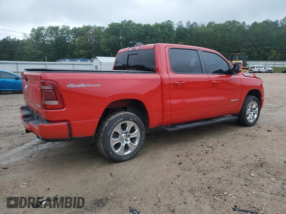 2021 Ram 1500 Big Horn with VIN 1C6SRFFT5MN504479, listed as a Copart auction lot 57691465 with 77,260 mi miles and Salvage title. Bid and sale history available at DreamBid. Image 3.