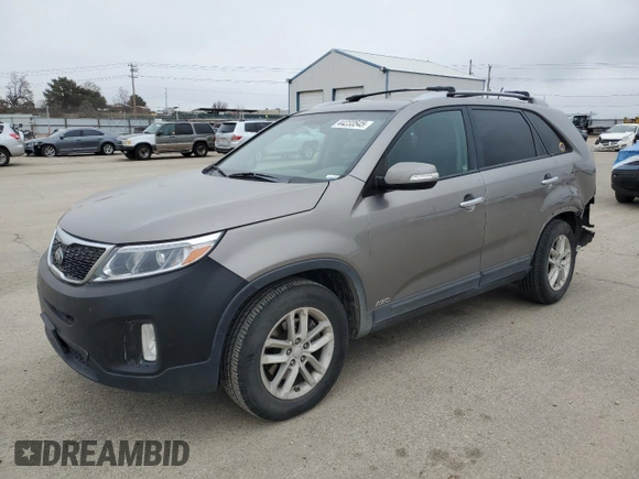 2014 Kia Sorento LX with VIN 5XYKTCA67EG545408, listed as a Copart auction lot 44233545 with 115,527 mi miles and Salvage Title. Bid and sale history available at carsss.com. Image 1.