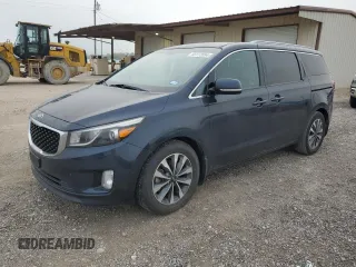 2015 Kia Sedona SX with VIN KNDMC5C17F6036123, listed as a Copart auction lot 58172094 with 128,585 mi miles and Clean Title. Bid and sale history available at carsss.com. Image 1.