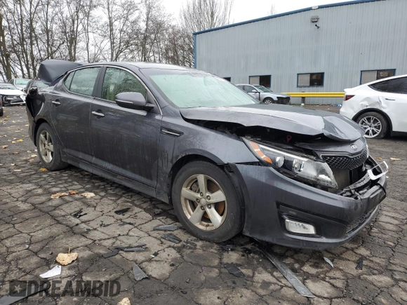 2015 Kia Optima LX with VIN KNAGM4A74F5622891, listed as a Copart auction lot 83112334 with Not Provided miles and Salvage Title. Bid and sale history available at carsss.com. Image 4.