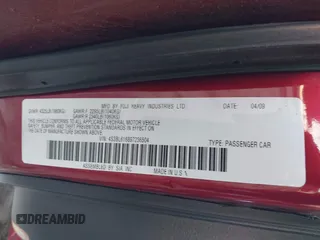 2009 Subaru Legacy Special with VIN 4S3BL616897236504, listed as a IAAI auction lot 42346095 with 127,781 mi miles and . Bid and sale history available at DreamBid. Image 9.