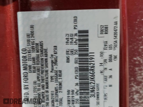 2016 Lincoln MKZ with VIN 3LN6L2JK6GR621911, listed as a Copart auction lot 42857065 with 122,074 mi miles and Salvage Title. Bid and sale history available at carsss.com. Image 14.