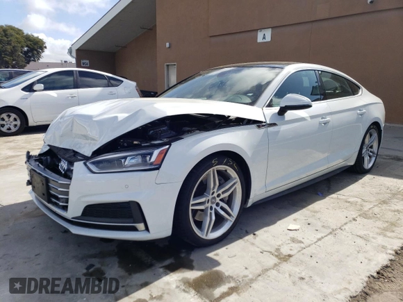 2018 Audi A5 Sportback Premium Plus with VIN WAUENCF50JA073292, listed as a Copart auction lot 71502713 with 39,232 mi miles. Bid and sale history available at carsss.com. Image 1.