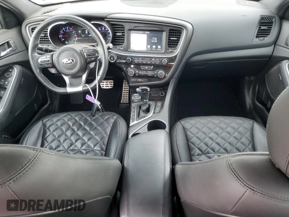 2015 Kia Optima SX Turbo with VIN 5XXGR4A64FG412377, listed as a Copart auction lot 54927505 with 65,481 mi miles and Clean title. Bid and sale history available at DreamBid. Image 8.