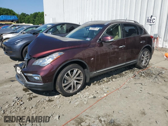 2017 Infiniti QX50 with VIN JN1BJ0RR6HM411188, listed as a Copart auction lot 62500415 with 21,534 mi miles and Salvage title. Bid and sale history available at DreamBid. Image 1.
