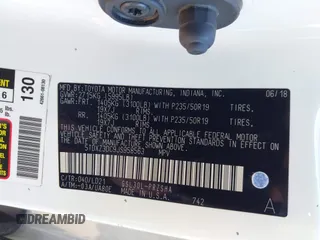 2018 Toyota Sienna SE with VIN 5TDXZ3DC9JS958563, listed as a IAAI auction lot 41650952 with 127,636 mi miles and . Bid and sale history available at DreamBid. Image 9.
