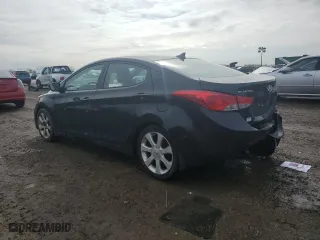 2012 Hyundai Elantra Limited with VIN 5NPDH4AE3CH144290, listed as a Copart auction lot 46850955 with 151,302 mi miles and Salvage Title. Bid and sale history available at carsss.com. Image 2.