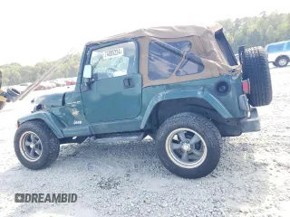 2001 Jeep Wrangler Sahara with VIN 1J4FA59S71P339334, listed as a Copart auction lot 74805224 with 265,778 mi miles and Salvage Title. Bid and sale history available at carsss.com. Image 2.