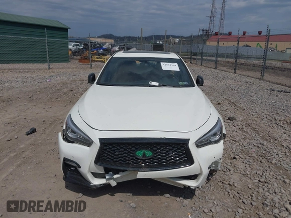 2023 Infiniti Q50 SENSORY with VIN JN1EV7CRXPM540682, listed as a IAAI auction lot 42074399 with 8,086 mi miles. Bid and sale history available at carsss.com. Image 12.