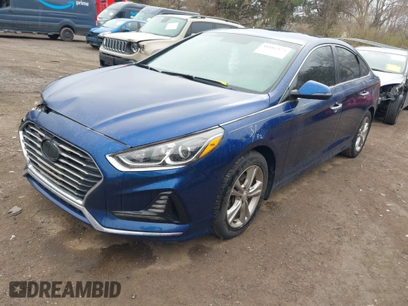 2018 Hyundai Sonata Sport with VIN 5NPE34AF0JH649065, listed as a IAAI auction lot 41882373 with 80,715 mi miles and . Bid and sale history available at carsss.com. Image 2.
