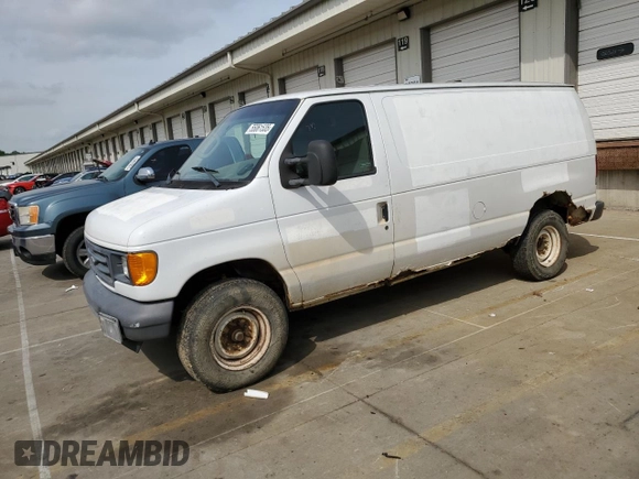 2007 Ford Econoline Cargo Commercial with VIN 1FTNE24W77DA99727, listed as a Copart auction lot 55061535 with 409,900 mi miles and Clean title. Bid and sale history available at DreamBid. Image 1.