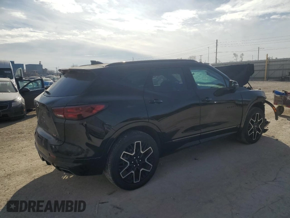 2025 Chevrolet Blazer RS with VIN 3GNKBKRS2SS102230, listed as a Copart auction lot 43135005 with 9,194 mi miles and Salvage title. Bid and sale history available at DreamBid. Image 3.