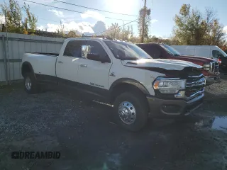 2019 Ram 3500 Longhorn with VIN 3C63RRKL7KG715538, listed as a Copart auction lot 72367064 with 82,661 mi miles and Salvage Title. Bid and sale history available at carsss.com. Image 4.