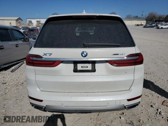 2022 BMW X7 xDrive40i with VIN 5UXCW2C05N9K20349, listed as a Copart auction lot 48778145 with 53,626 mi miles and Salvage Title. Bid and sale history available at carsss.com. Image 6.