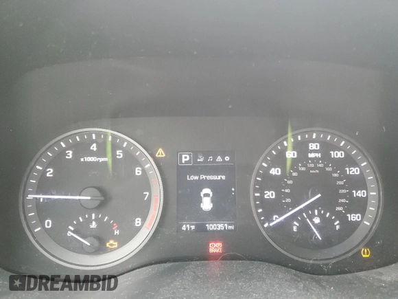 2017 Hyundai Tucson Value with VIN KM8J3CA24HU295715, listed as a Copart auction lot 53485325 with 100,351 mi miles and Clean Title. Bid and sale history available at carsss.com. Image 9.