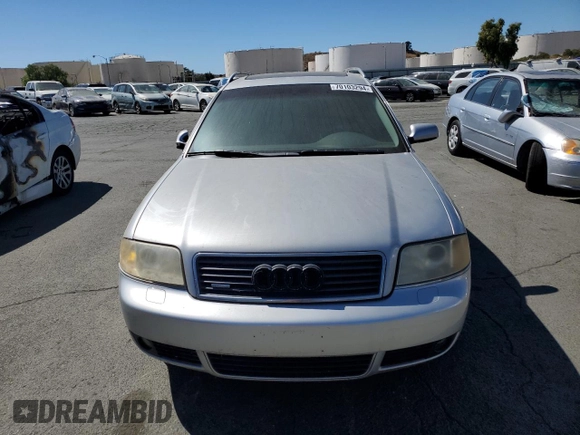 2004 Audi A6 with VIN WAUVT64BX4N033587, listed as a Copart auction lot 70103294 with 124,176 mi miles and Salvage Title. Bid and sale history available at carsss.com. Image 5.