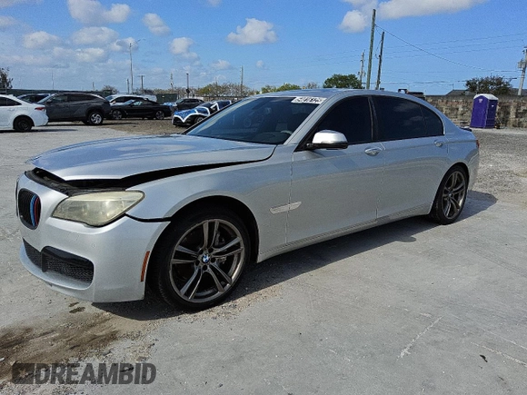 2013 BMW 7 Series 740Li with VIN WBAYE4C51DD137026, listed as a Copart auction lot 54016125 with 131,879 mi miles and Clean title. Bid and sale history available at DreamBid. Image 1.