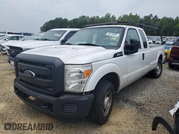 2016 Ford F-250 XLT with VIN 1FT7X2A65GED45000, listed as a Copart auction lot 56335805 with 155,571 mi miles and Salvage title. Bid and sale history available at DreamBid. Image 1.