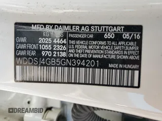 2016 Mercedes-Benz CLA 250 z VIN WDDSJ4GB5GN394201, wystawiony jako Copart lot #59916925 z przebiegiem 135 253 mil mil oraz Czysty tytuł • Clean title. Historia ofert i sprzedaży dostępna na DreamBid. Obrazek 12.