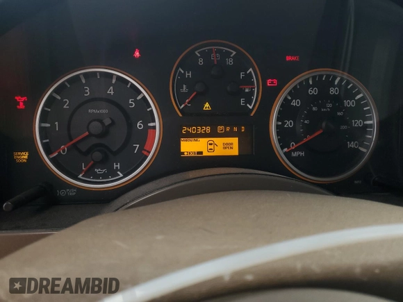 2008 Nissan Titan SE with VIN 1N6BA06A08N323241, listed as a Copart auction lot 44064535 with 240,328 mi miles and Salvage Title. Bid and sale history available at carsss.com. Image 9.