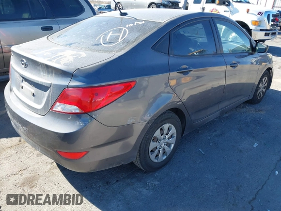 2016 Hyundai Accent SE with VIN KMHCT4AE9GU963659, listed as a IAAI auction lot 41212403 with 110,322 mi miles and . Bid and sale history available at DreamBid. Image 4.