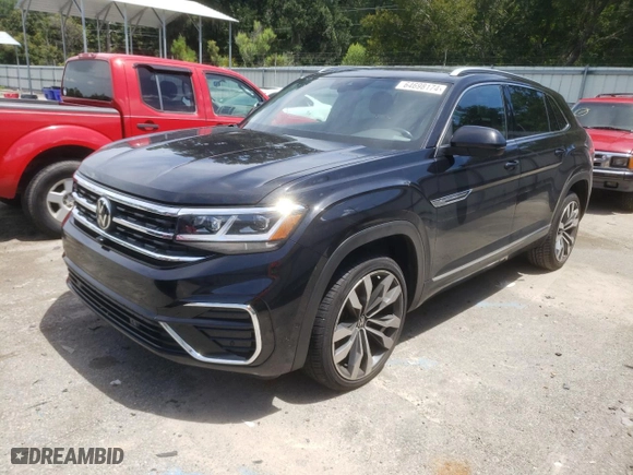 2020 Volkswagen Atlas Cross Sport 3.6L V6 SEL Premium R-Line with VIN 1V2TE2CA5LC219942, listed as a Copart auction lot 64698174 with 74,080 mi miles and Salvage Title. Bid and sale history available at carsss.com. Image 1.