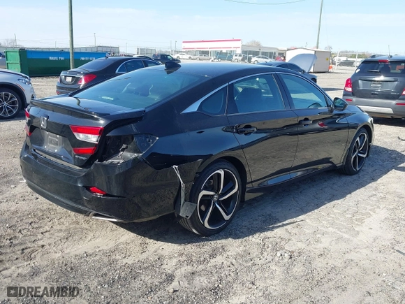 2020 Honda Accord Sedan Sport with VIN 1HGCV1F33LA051031, listed as a IAAI auction lot 41747730 with 128,397 mi miles. Bid and sale history available at carsss.com. Image 4.