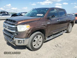 2017 Toyota Tundra Platinum with VIN 5TFGW5F16HX218358, listed as a Copart auction lot 55927585 with 127,156 mi miles and Salvage title. Bid and sale history available at DreamBid. Image 1.