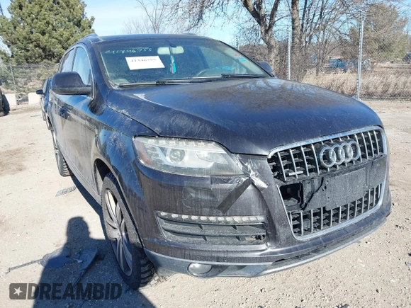 2010 Audi Q7 Premium Plus with VIN WA1LYAFE7AD003383, listed as a IAAI auction lot 41346755 with 264,576 mi miles and . Bid and sale history available at DreamBid. Image 1.