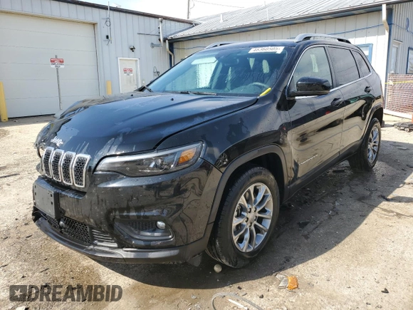2021 Jeep Cherokee Latitude Lux with VIN 1C4PJLMX0MD173844, listed as a Copart auction lot 48360505 with 61,245 mi miles and Salvage Title. Bid and sale history available at carsss.com. Image 1.