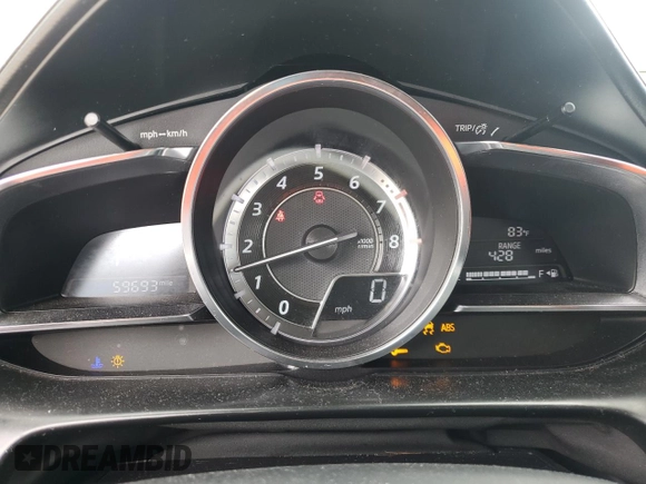 2017 Mazda CX-3 Grand Touring with VIN JM1DKFD76H0170333, listed as a Copart auction lot 43772595 with 59,693 mi miles and Salvage Title. Bid and sale history available at carsss.com. Image 9.