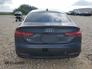 2023 Audi A5 Sportback Premium Plus with VIN WAUCBCF51PA022991, listed as a Copart auction lot 64301034 with 0 mi miles and Salvage Title. Bid and sale history available at carsss.com. Image 6.