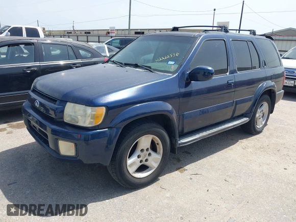 2003 Infiniti QX4 z VIN JNRDR09X03W252081, wystawiony jako IAAI lot #42262536 z przebiegiem 155 093 mil mil oraz . Historia ofert i sprzedaży dostępna na DreamBid. Obrazek 2.