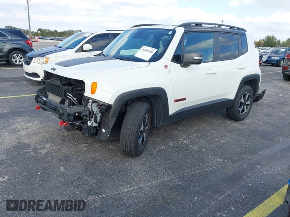 2021 Jeep Renegade Trailhawk with VIN ZACNJDC1XMPN28463, listed as a IAAI auction lot 41265800 with 13,395 mi miles and . Bid and sale history available at DreamBid. Image 2.