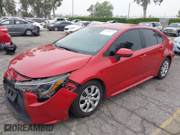 2020 Toyota Corolla LE with VIN 5YFEPRAE0LP091040, listed as a IAAI auction lot 42020079 with 39,031 mi miles and . Bid and sale history available at DreamBid. Image 2.