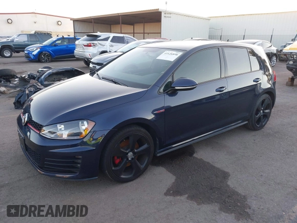 2016 Volkswagen Golf GTI SE with VIN 3VW4T7AU2GM062653, listed as a IAAI auction lot 41626898 with 67,396 mi miles. Bid and sale history available at carsss.com. Image 2.