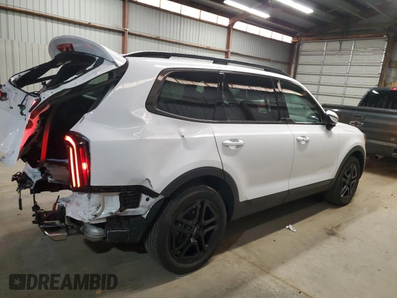 2024 Kia Telluride EX with VIN 5XYP3DGCXRG521053, listed as a Copart auction lot 50351475 with 18,227 mi miles and Salvage title. Bid and sale history available at DreamBid. Image 3.