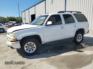 2005 Chevrolet Tahoe Z71 with VIN 1GNEK13T15R128902, listed as a Copart auction lot 48182825 with 203,800 mi miles and Salvage Title. Bid and sale history available at carsss.com. Image 1.