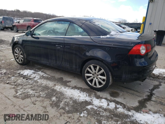2007 Volkswagen Eos 2.0T with VIN WVWFA71F67V037800, listed as a Copart auction lot 83489074 with 114,727 mi miles and Salvage Title. Bid and sale history available at DreamBid. Image 2.