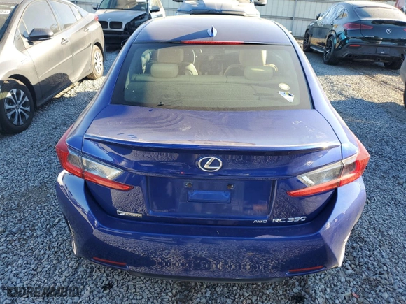 2015 Lexus RC 350 with VIN JTHSE5BC7F5000165, listed as a Copart auction lot 77470704 with 126,525 mi miles and Salvage Title. Bid and sale history available at carsss.com. Image 6.