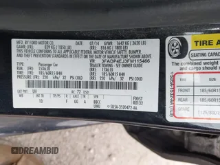 2015 Ford Fiesta SE z VIN 3FADP4EJ3FM115466, wystawiony jako IAAI lot #41849165 z przebiegiem 178 002 mil mil oraz . Historia ofert i sprzedaży dostępna na DreamBid. Obrazek 9.