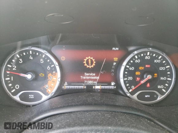 2017 Jeep Renegade Trailhawk with VIN ZACCJBCBXHPE97129, listed as a Copart auction lot 57259825 with 71,380 mi miles and Non repairable. Bid and sale history available at DreamBid. Image 9.
