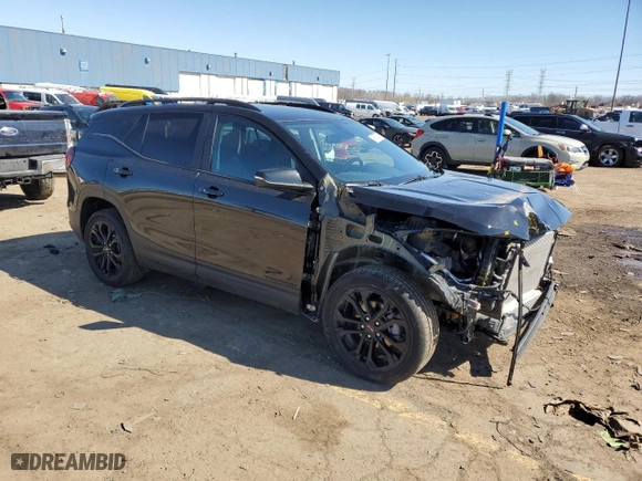 2022 GMC Terrain SLE with VIN 3GKALTEV2NL166682, listed as a Copart auction lot 49176035 with 41,537 mi miles and Salvage Title. Bid and sale history available at carsss.com. Image 4.