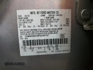 2023 Ford Explorer XLT with VIN 1FMSK8DH9PGA59157, listed as a Copart auction lot 51327735 with 63,951 mi miles and Salvage Title. Bid and sale history available at carsss.com. Image 13.